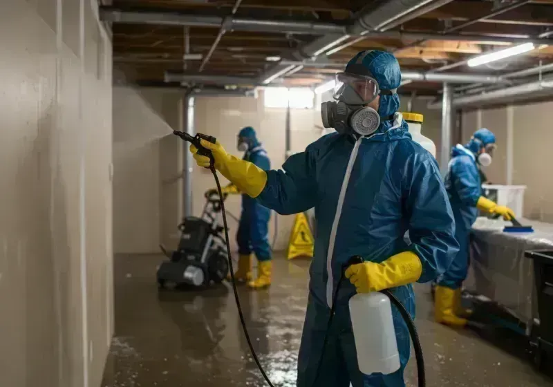 Basement Sanitization and Antimicrobial Treatment process in Indian Hills, KY