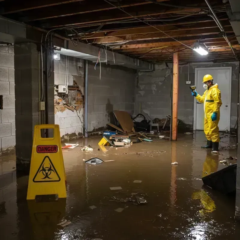 Flooded Basement Electrical Hazard in Indian Hills, KY Property